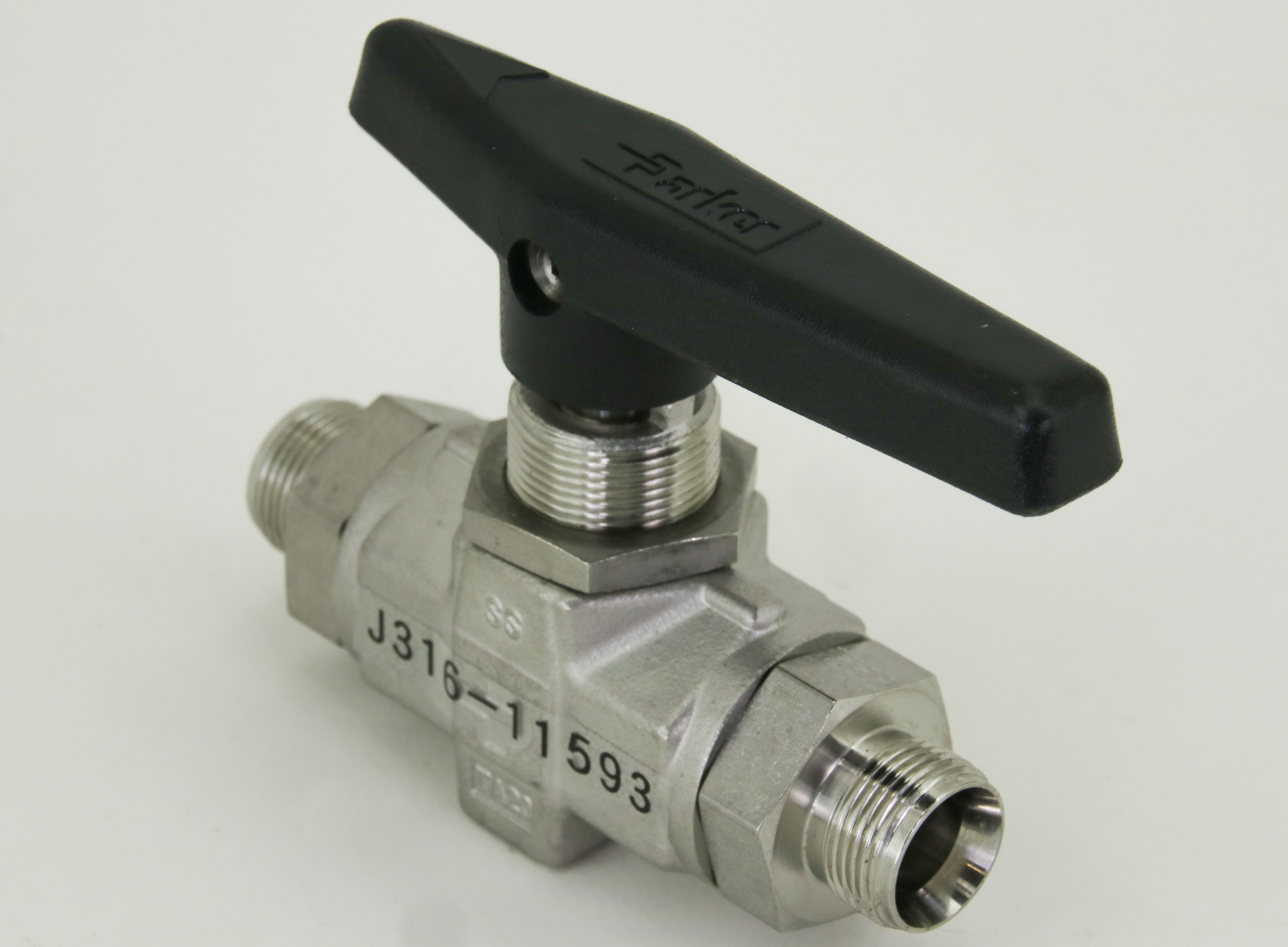 11593 PARKER TWO WAY B-SERIES SS BALL VALVE, 1/2″ 8Z(A)-B8LJ2-SSP-C3 ...